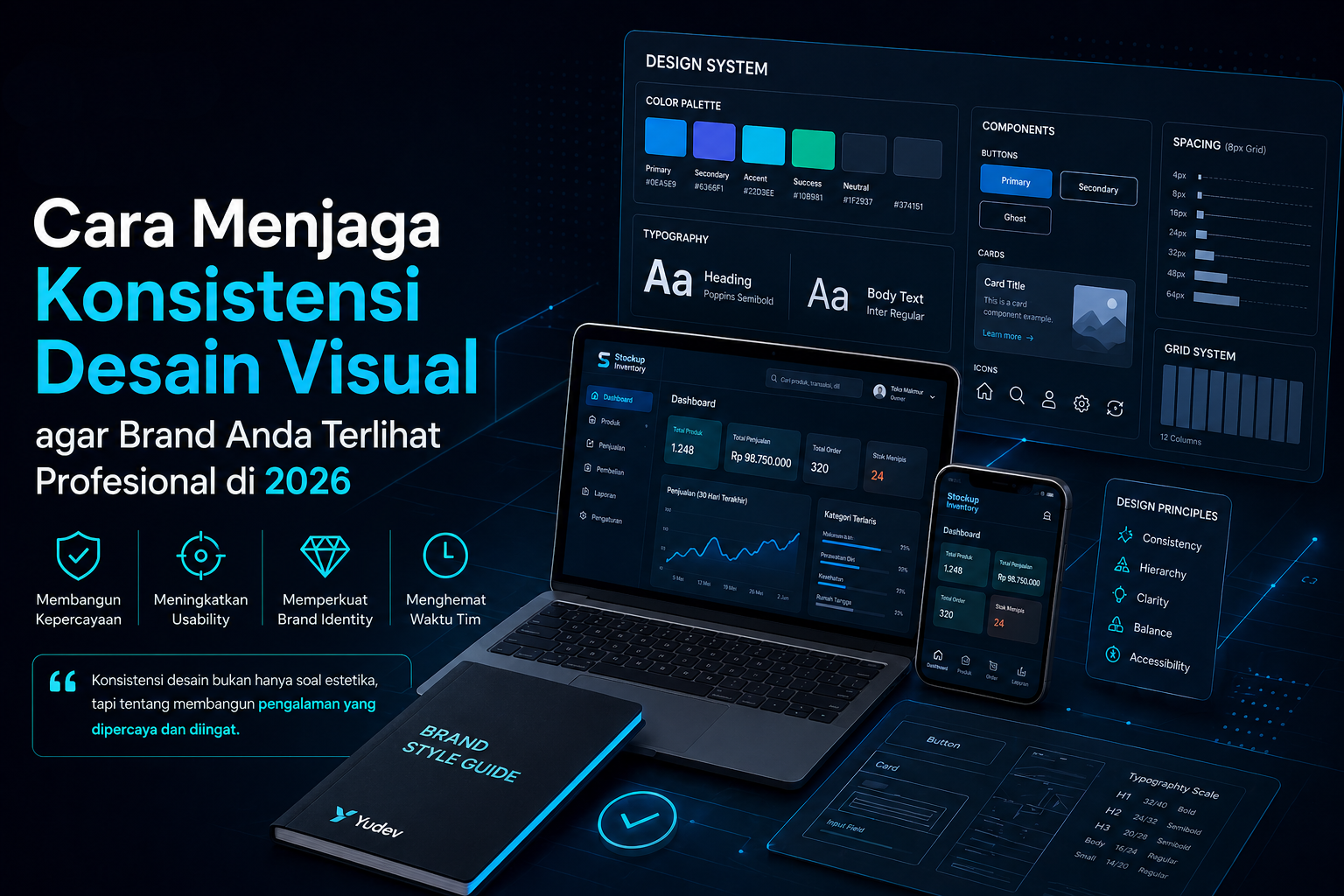 Cara Menjaga Konsistensi Desain Visual agar Brand Anda Terlihat Profesional di 2026